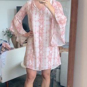 Pink flowy dress